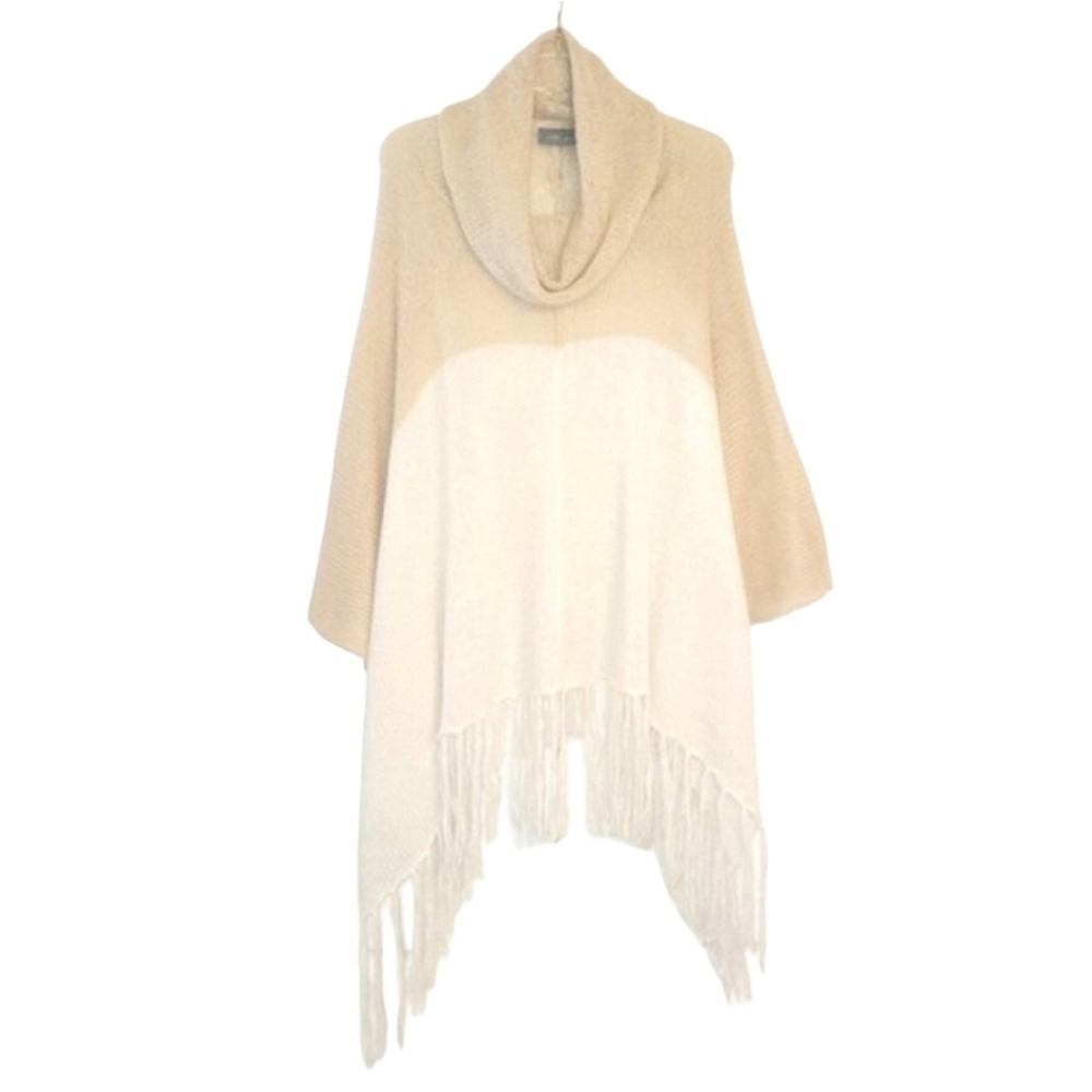 Wooden Ships Mohair Wool Fringe Knit Poncho M/L